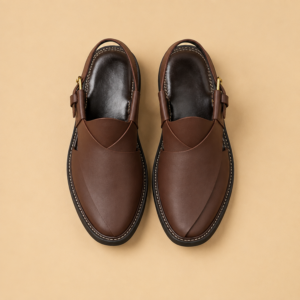 F16 Peshawari Sandal (Kheri) – Burgundy – Handmade (Article 027)