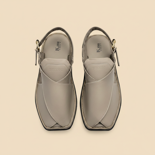Grey Taupe Chappal - Warm Beige 1