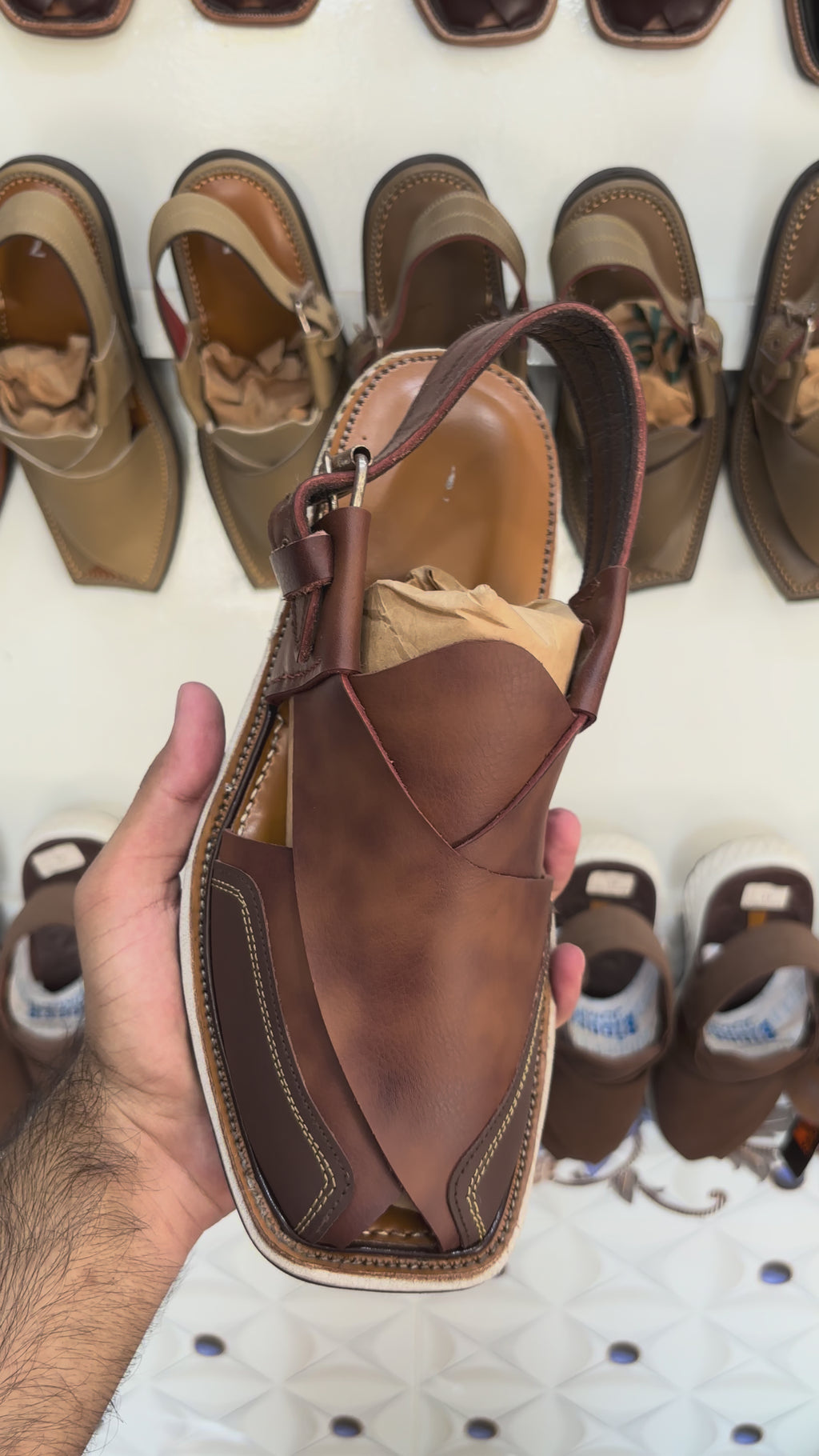 Brown Leather Peshawari Sandal – Handmade (Article 020)