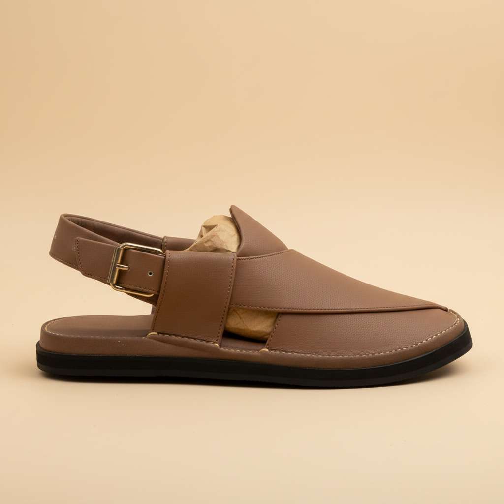 Taupe Chappal - Side Profile